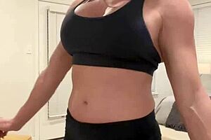 Muscle Flexing Housewife Solo