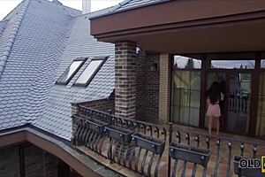 old4k passionate sex with her fiancee, daddy style 😍