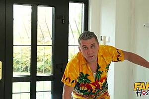 Fake hostel - he sends his thick juicy milf wife to fuck a student 😏