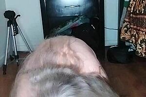 Want to join morning yoga with this hot milf? Her big tits bouncing!