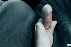 stepsis jerked my cock while driving