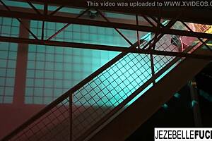 jezebelle bond teases camera in lingerie before masturbating nude