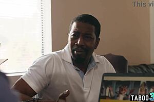 Busty latina milf wife fucks her husband's big black cock in taboo interracial action