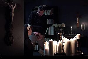 russian redhead nun fucked in wild freeze time blasphemy