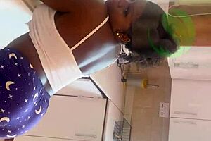 Beautiful Ebony MILF Chef Rides Big Cock Cowgirl Style In Homemade Video