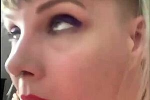 Moan loudly while sucking dick with sloppy blowjob!