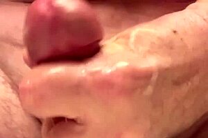 watch this 65 year old mature amateur jerk off in slow motion and cum close up