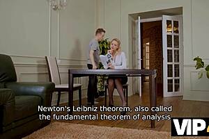 Vip4k russian blonde milf in stockings on desk