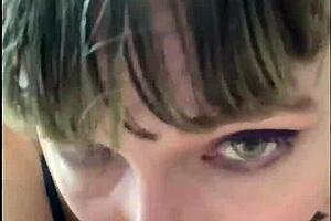 Moan loudly while sucking dick with sloppy blowjob!