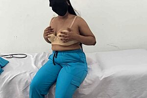 Big Ass Busty Nurse Masturbates Juicy Pussy in Hospital.