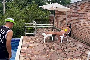 Oh yeah, that horny pool guy fucks me hard!