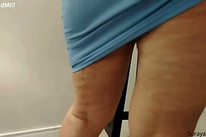 This tattooed mommy without panties is exploding with horniness in my fetish fantasy.