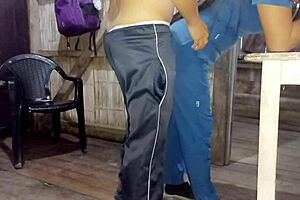 Stepsister sends homemade porn to boyfriend leading to standing fuck