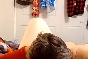 jerry sucks whip cream off my tits and eats pussy til orgasm