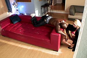 Big tits blonde milf bent over by black monster cock