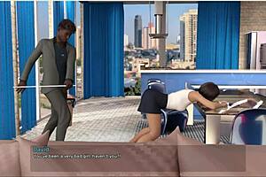 does the interview stretch that ass on the desk?