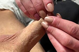 wanna see intense foreskin play with messy cum handjob?