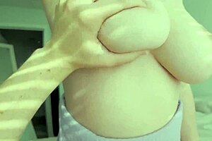 sexy busty roommate leaves door open again, caught in action! 😉