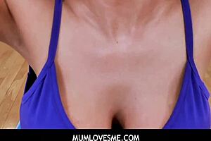 yoga stepmom brooklyn chase asks, 'want to stretch with me, stepson?'