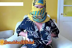 arabic hijab girl shows big boobs live
