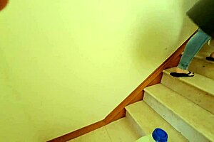 Latina maid in jeans gets creamy with seductive massage.