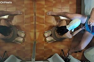 Preview - Milf In Pantyhose And High Heels Gives Blowjob On Knees With Cum Swallowing