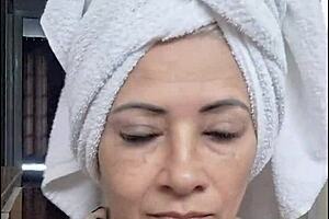 latina milf in bathroom leaving pussy, ass and mouth ready