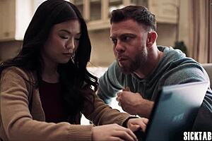 i am jealous asian teen lulu chu craving sex and getting fucked after masturbating and blowjob with slimthick vic