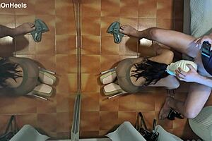 Preview - Milf In Pantyhose And High Heels Gives Blowjob On Knees With Cum Swallowing