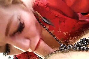 I saw this charming mature woman dancing, sucking, and fucking