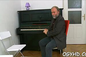 perverted j gal enjoys an old man's boner