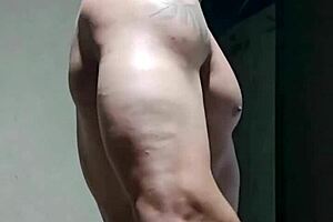 strong muscular brazilian bodybuilder assfucks mature amateur in homemade fitness session