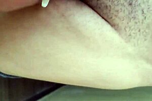 the married milf masturbates and shows blowjob on video call