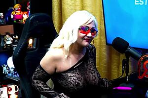 Ruan interviews sexy Brazilian milf in podcast with vibrator on nipple