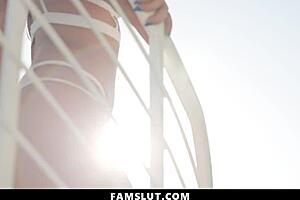 Stepmom Watches Stepson Pound Girlfriend's Pussy Hard