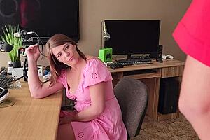 stepmom giving handjob before bedtime