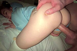 Step Sister Shocked By Step Brother Cumming Inside Her Pussy