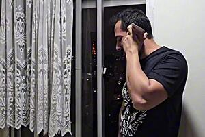 married woman got horny and called me for cock. blonde athletic milf in lingerie.