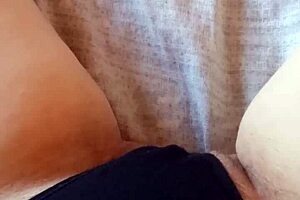 Gretala sensually poses in her black slip