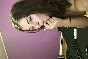 Milf vixen fucks trimmed pussy with vibrator. She licks nipples and sucks tits.