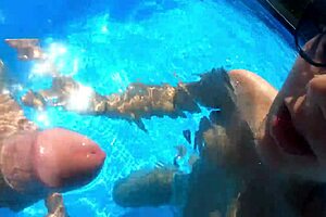 Pregnant MILF Shows Pool for Neighbors