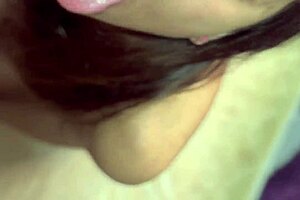 Hey, university classmate gets facial cumshot in rough pov session! 💦