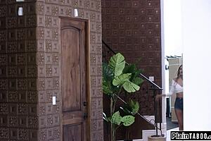 Stepmom And Stepson Seduce New Roommate