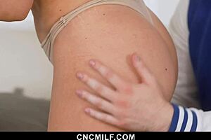 gorgeous stepmom slimthick vic lets stepson freeuse her big tits anytime 😈 bdsm slave riding