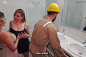 Plumber Offers Job To Lesbian Couple Trying Cock On Anniversary