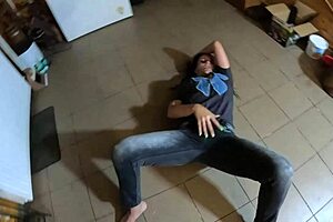 face-fucking and cum play while wearing tight jeans preview