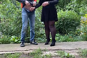 Big Ass Cougar Fulfills Male Pervert's Secret Desire