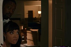 As newlyweds, Puck and Isiah Maxwell try intimate sex in the house with that eerie presence around us