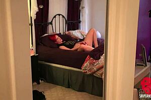 Busty redhead siri pleasures her big clit in lingerie!