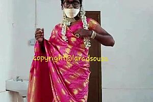 Indian Crossdresser Model Lara Dsouza in Saree Video 😊